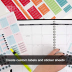 Sticker Paper, 10 Sheets, White Matte, 8.5" x 11" Full Sheet Label, Works with Inkjet and Laser Printer, Compatible with Electronic Cutting Machines, OL177WX, OnlineLabels