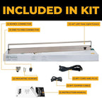 LED Under Cabinet Lighting Hardwired - 3CCT 40 Inch Satin Finish - Undercabinet Lights for Kitchen - Linkable Undercounter Dimmable Plug in Light or Hard Wired - Under Counter Fixture Direct Wire