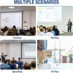 White USB C Presentation Clicker, Volume Control Wireless Presenter, RF 2.4GHz Presentation Remote PowerPoint Clicker Slide Advancer Pointer for Classroom/Office/Mac/PC