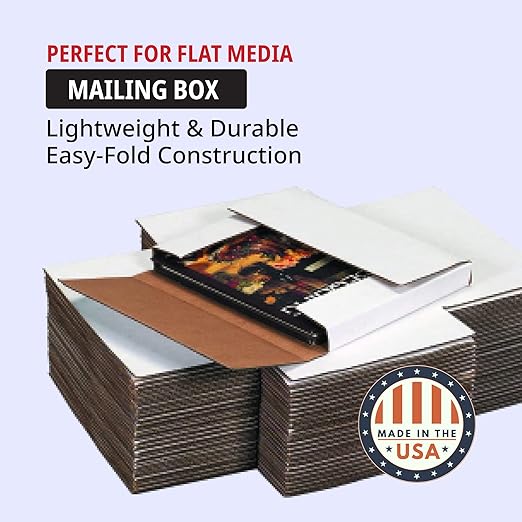 Tape Logic TLM24182BF Easy-Fold Mailers, 24" x 18" x 2", White (Pack of 50)
