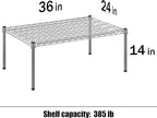 Regal Altair 24" Deep x 36" Wide x 14" Height Wire Shelving Kit | 1-Tier | NSF Commercial Storage Rack Unit