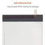 Amazon Basics Poly Bubble Self-Seal Mailer, 6" x 10" (Internal Size - 5.75" x 9"), White, 50-Pack, White/Grey