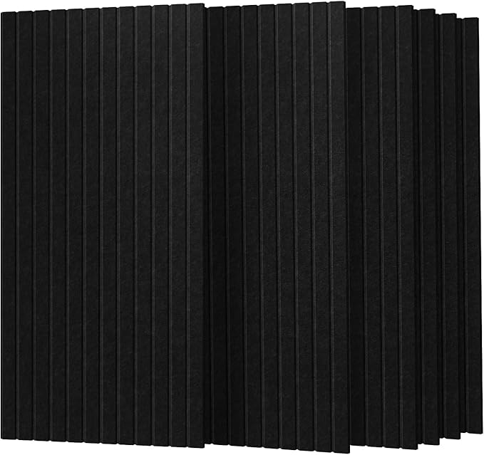 UMIACOUSTICS 6 Packs Acoustic Panel,47.2 x 23.6 Inches Decorative Sound Proof Panel for Office,Home Theater,Studio ,Black