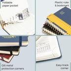 POPRUN Pocket Planner 2025-2026 (Spiral Hardcover - 4''x 6.25''), Daily Weekly and Monthly (July 2025 - June 2026) with Hourly Time Slots, for Purse, 100 GSM - Violet
