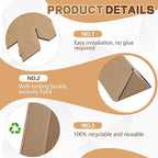 Tatuo 50 Pcs Triangle Mailing Tubes 18.25 L x 3 W x 3 H Corrugated Cardboard Box Poster Tube for Protecting, Shipping, Mailing and Storage of Blueprints, Artwork, Crafts, Long Art Holder(Brown)