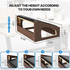 XINGMIAOWJ Ergonomic Foot Rest, 4 Adjustable Height Foot Stool,Footrest Under Desk， Soft Cushions, Foot Rest Office,Improving Posture, Promoting Blood Circulation（Espresso）