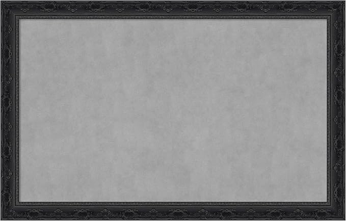 Amanti Art Black Framed Magnetic Board 28x44 Large Vision Board for use with Magnets, 100% Metal Sheet to Display Items as Office Decor or for Home Organization in mudroom, Kitchen or Kids Room