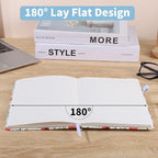Thboxes 160 Pages Lined Journal Notebook, 5.71" X 8.27" Writing & Journaling Hardcover Executive Notebooks for Student Worker Women Men Notepads Journals for Writing Travel & Organization, Floral