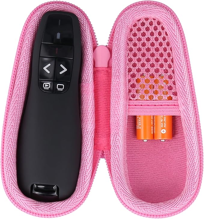 co2CREA Hard Case Replacement for Logitech Wireless Presenter R400 Presentation Remote Clicker Pointer (Pink Case)