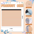 Lincia 12 Pcs 11" x 9.5" Legal Pads College Ruled Notepad Landscape Notebook Horizontal Lined Notebook 80 Gsm Assorted Colors Paper Pastel Writing Pads for School Office, 40 Sheet (Vintage Color)