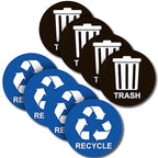 Recycle Stickers for Trash Bins - Perfect Recycling Sticker for Trash Can - 4 Pack - 5" x 5" Decal Logo - Ideal Label Sign for Home or Office Refuse Bin - Suitable for Indoor/Outdoor use