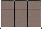 Versare Workstation Partition | Portable Wall Divider | Modern Office Cubicle | Free Standing Privacy Screen | Flexible Work Space | 99" x 70" Latte Fabric Panels