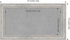 Amanti Art Silver Framed Magnetic Board 15x27 Small Vision Board for use with Magnets, 100% Metal Sheet to Display Items as Office Decor or for Home Organization in mudroom, Kitchen or Kids Room