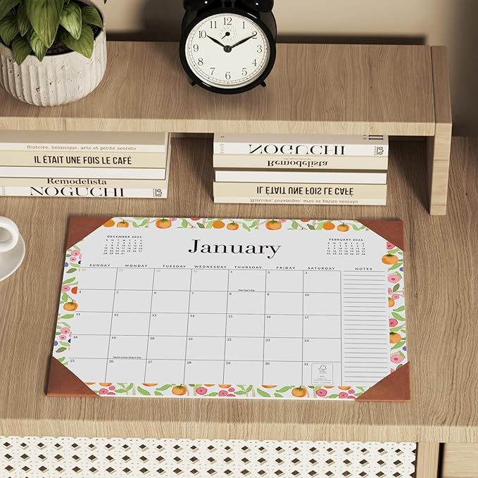 Jotsome Desk Calendar 2026-2027 with Protective Pad, Desktop Calendar Pad from January 2026 to June 2027 14x10.5 inch, for Home Office and School, Easy Planning