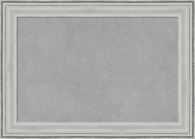 Amanti Art Silver Framed Magnetic Board 15x21 Small Vision Board for use with Magnets, 100% Metal Sheet to Display Items as Office Decor or for Home Organization in mudroom, Kitchen or Kids Room