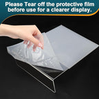 Acrylic Sign Holder 5x7 Inches, 16 Pack Clear Plastic Table Paper Display Stand, L-Shape Vertical Menu Holder Stand, Clear Picture Photo Flyer Display Stand for Restaurants, Store Show, Office Desktop