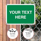 Personalized Custom Green Background Customize for Office, Business, Workplace, Home, Airbnb, Delivery Sign, 10x7 Inches, Rust Free .040 Aluminum, Fade Resistant, Made in USA by Sigo Signs
