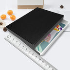 Lineco Museum Archival Storage Box, 9.75x12.75x1.5 in. Drop Front Design. Acid-Free with Metal Edge. Organize Photos, Pictures, Prints, Documents, Crafts, DIY. Black, 2 Pack