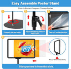 VAIIGO 6Pack Sign Stand for Display 8.5 x 11, Adjustable Poster Stand for Table Top & Floor, Floor Standing Sign Holder, Signage Stands for Business, Tradeshow, Store, Farm Display Stands