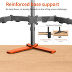 HILLPORT 6 Six Monitor Desk Mount Arm, Fully Adjustable Bracket Stand Fits Screens up to 32 inch, 19.8 lbs, Weight Capacity per Screen, Black X35-6