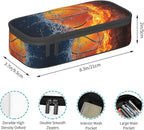 Cool Basketball Ball Pencil Case Big Capacity Storage Pencil Pouch Stationery Bags With Zipper Portable Pen Holder Box Organizer For Boys Girls Teens Student College School Office Supplies