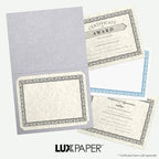 LUXPaper 9.5" x 12" Certificate Holders | Silver Metallic | 105lb. Cover | 100 Qty