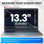GUDTEKE Laptop Privacy Screen 13.3 inch, 9H Hanging Privacy Screen for Laptop for 16:9, Acrylic HD Eye Protection Anti Glare Blue Light Laptop Screen Privacy Filter