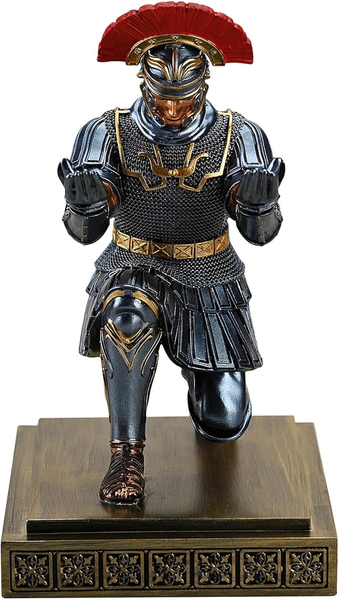 HDMbigmi Roman Legion Soldier Knight Pen Holder Pen Stand Desk Organizers and Accessories for Office and Home(Blue)