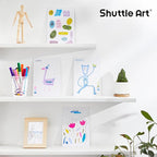 Shuttle Art 120 Count Washable Markers, 10 Assorted Colors Broad Line Conical Tip Large Markers Bulk with a Box, Home Classroom School Supplies for Toddlers Kids Adults Students Teachers