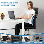 Niceeday Lumbar Support Pillow for Office Chair Car, Gaming Chair Lower Back Pain Relief Memory Foam Cushion with 3D Mesh Cover Ergonomic Orthopedic Back Rest Lower Back Support