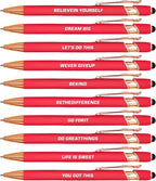 CRME 10pcs Funny Nurse Pens Set Engraving unusual Inspirational Quotes Pens Nice Pen Body has Rubber Coating Comfortable to Hold for Daily and Office Use Inspirational Gifts for Women