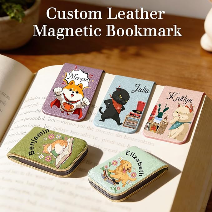 Magnetic Bookmark Clip Personalized for Readers, Custom Name Magnetic Page Marker for Books,Gifts for Book Lover, Teachers, Student, Women and Firends