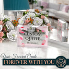 Personalized Gifts, Custom Quote Block Letter Board,Crystal-Clear Acrylic With Gift Box,17 Styles, Holiday and Christmas Gift for Mom, Dad, Girlfriend, Him or Her, Husband, Wife (4"x6", Pink Petals)
