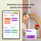ApoloSign 27" 4K Digital Calendar: Dual Mode Calendars with Google Play & Multi-calendar Sync, Electronic Planner & Chore Chart, Smart Touchscreen, Interactive Display for Family Schedules (Dark Oak, 27-inch(4K))