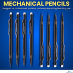 1InTheOffice Mechanical Pencils 0.7mm, #2.5, HB Lead, Black Lead, Smoke Barrel 24 Pack