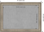Amanti Art Silver Framed Magnetic Board 29x41 Large Vision Board for use with Magnets, 100% Metal Sheet to Display Items as Office Decor or for Home Organization in mudroom, Kitchen or Kids Room