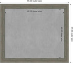 Amanti Art Grey Framed Magnetic Board 47x55 Oversize Vision Board for use with Magnets, 100% Metal Sheet to Display Items as Office Decor or for Home Organization in mudroom, Kitchen or Kids Room