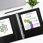 CIXILDTS 1.5-inch D Ring Binders, Fit US Letter Size Paper, 1-1/2" 3 Slant-D Ring Binder with 2 Pocekts, 12-Pack, Black
