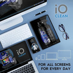 Screen Cleaner Spray (16oz - 473ml) – Best Large Cleaning Kit for LCD LED OLED TV, Smartphone, iPad, Laptop, Touchscreen, Computer Monitor, Electronic Devices, Microfiber Cloth Wipes and 2 Nozzles