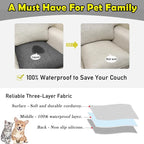 Couch Arm Covers, Waterproof Armrest Cover for Sofa, Armchair, Loveseat, Non-Slip Recliner Arm Cover, Sofa Arm Covers, Headrest Covers, Arm Chair Covers Set of 2 (Dark Gray, 24"×20")