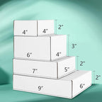 Eupako 9x6x2 Shipping Boxes Small Corrugated Cardboard Box - 25 Pack White Mailing Boxes for Packaging Small Business, Mailer Box