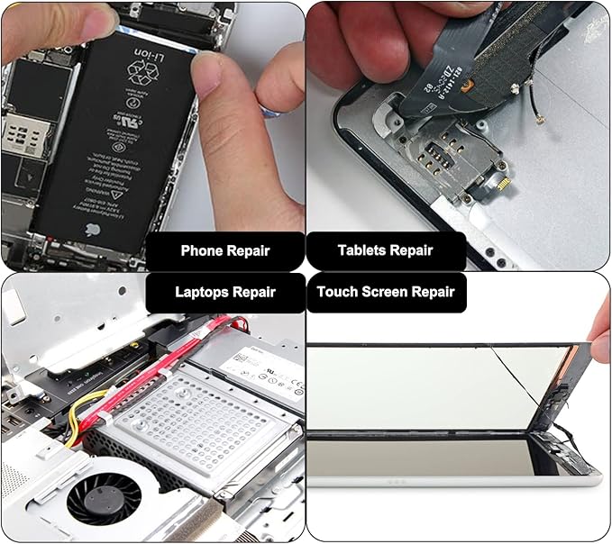 Kaisiking 10mm x 50M LCD Repair Tape for Phone Screen, Adhesive Tape with 1 Tweezers for Cell Phone, iPad, Tablets, Laptops, Camera