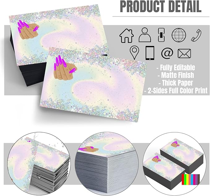 Custom Business Cards Double-Sided Personalized Stationery | Professional 300GSM Matte Paper for Small Business | 3.5x2 Inch
