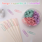 Nustartain Macaron Colored Jumbo Paper Clips, 300pcs 2 Inch (50 mm) Large Paper Clip Paperclips Big Clips for Paperwork Ideal for Office, School and Home Use