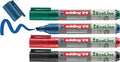 edding 29 Ecoline whiteboardmarker set - zwart, rood, blauw, groen - 4 whiteboardstiften - beitelpunt 1 - 5 mm - boardmarker uitwisbaar - voor whiteboard, flipchart, prikbord, memobord - navulbaar