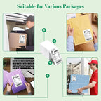 METRONIC Shipping Labels 4x6 500 PCS Fanfold Direct Thermal Labels, Perforated and Strong Adhesive Sticker Paper Thermal Printer Labels, Compatible with Rollo, JADENS, Phomemo, MUNBYN Printer
