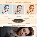2Packs-Ring Light for Computer Laptop,Video Conference Lighting kit for Zoom Meetings,5" Small Led Selfie Light Portable DeskLight with Stand,Cell Phone Holder Desktop Lighting for Skype Call Black