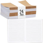 Lined Kraft Journals Bulk Set, 24 Pack 8.5x11 Inch, 48 Pages Each – A4 Writing Notebooks with 250gsm Cover & 120gsm Paper, Ideal for School, Office, Travel, and Creative Journaling Projects