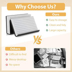 2 Pack 3x5 Index Card Display Holder Acrylic Cards Holder Stand Acrylic Business Card Holders Name Card Organizer Postcard Stand Display 200 Capacity for Studying Supplies No Card (Black, 2 Pack)