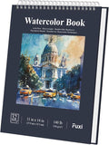 Fuxi Water Color Paper 11x14, Large Watercolor Paper 140 lb Cold Press, 32 Sheets (64 Pages) Watercolor Notebook, Water Color SketchBbooks for Adults Art Spplies.